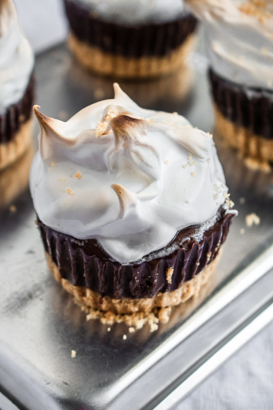 Mini S'mores Cheesecakes with Marshmallow Creme Buckets of Yum