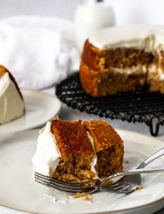 Easy Buttermilk Spice Cake with Maple Cream Cheese Frosting Buckets