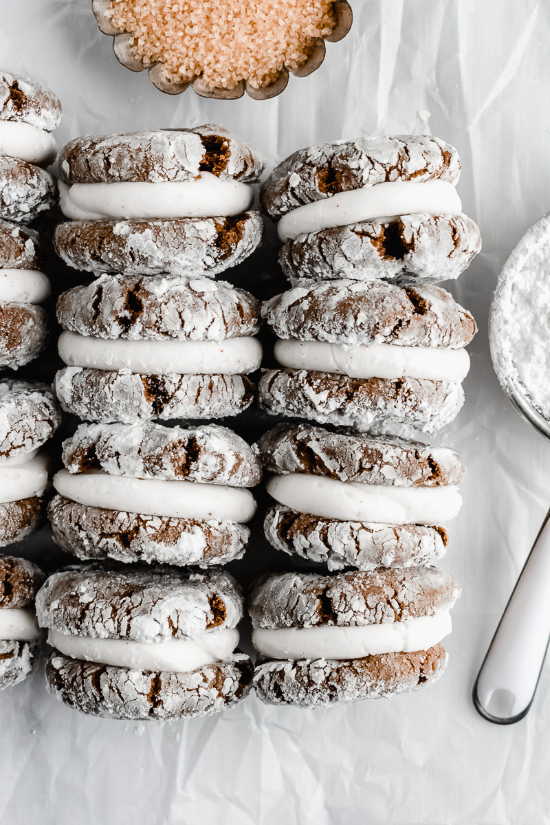 chocolate ginger crinkle cookies