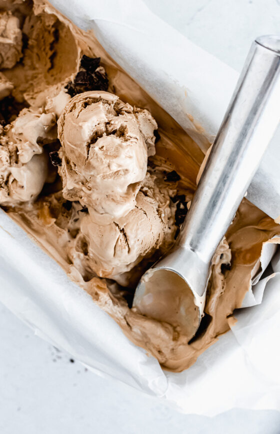 Coffee Lover's Homemade Salted Caramel Ice Cream Buckets of Yum